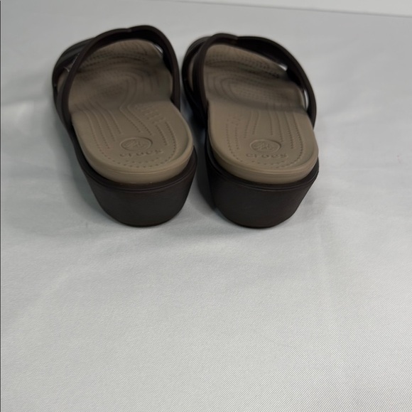 CROCS Women's Chocolate Brown Sandals - Picture 4 of 6